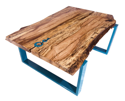 Turquoise Oak Coffee Table