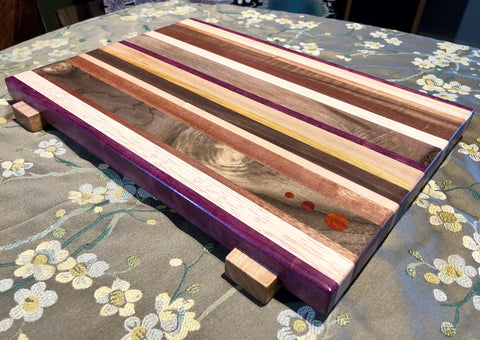 Striped Mosaic Cutting Board